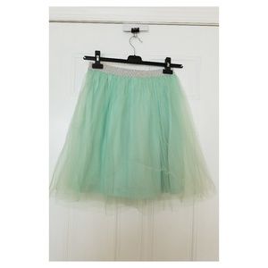JCrew Crewcuts Green Tulle Starry Skirt